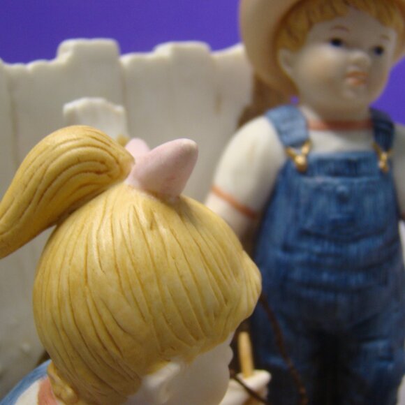 HOMCO Denim Days Figurine #15353-01 Whitewashing the Fence 2001 Home Interiors - Picture 15 of 16